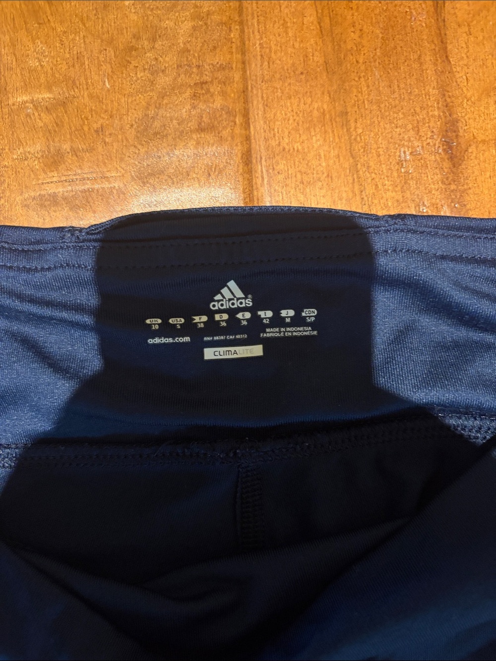 adidas Navy Capri Workout Pants - Picture 2 of 3